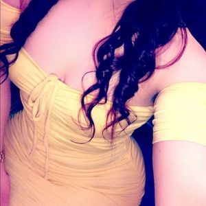 Fashion Nova Yellow off the shoulder